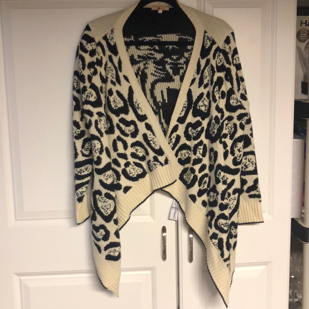 Animal print cardigan